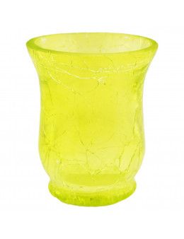 Photophore en verre craquelé évasé