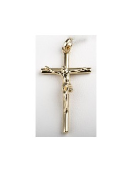 Croix plaqué or rodié cruxifis