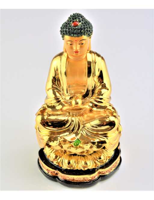 Bouddha Sakyamuni de méditation assis doré