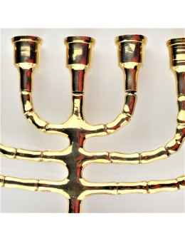 Ménorah ou chandelier 7 branches en bronze 21 cm