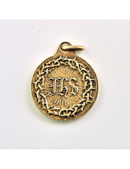 Médaille ronde Sainte Face et JHS