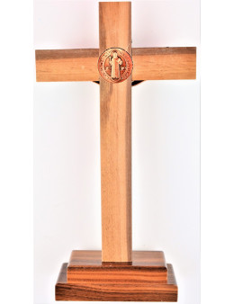 Calvaire bois couleur chêne foncé 28 cm