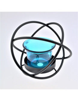 Photophore boule métal et verre