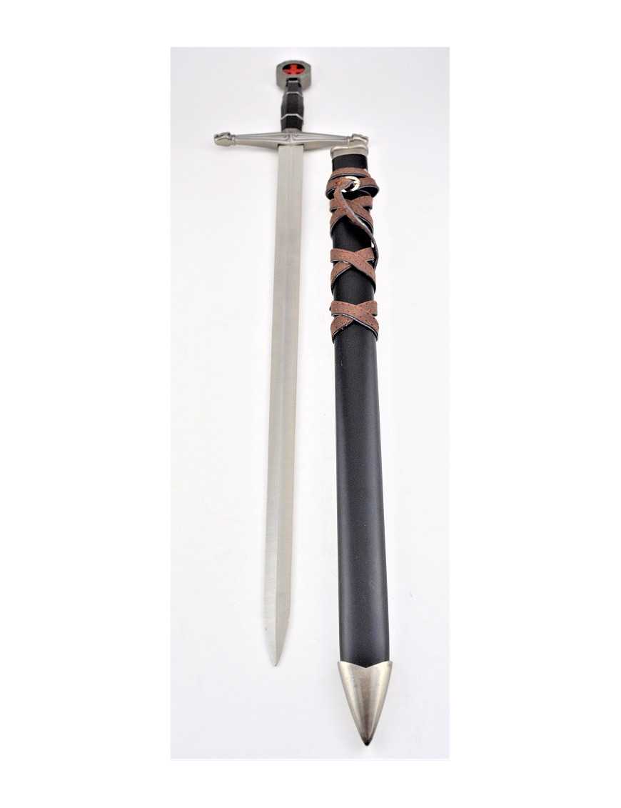 Epée templière avec fourreau