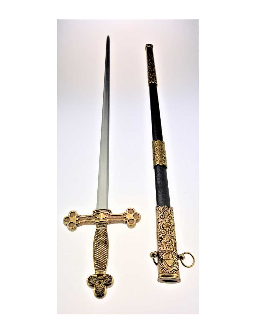 Epée maçonnique lame droit avec étui