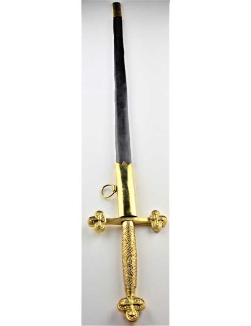 Epée flamboyante maçonnique avec fourreau
