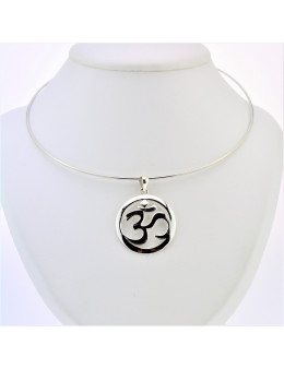 Pendentif argent Om