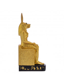 Statue Sekhmet assise dorée