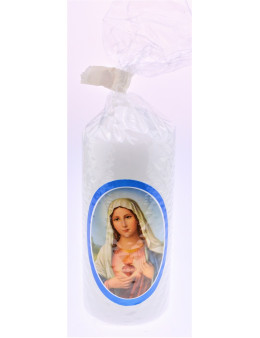 Bougie blanche Saints Catholiques