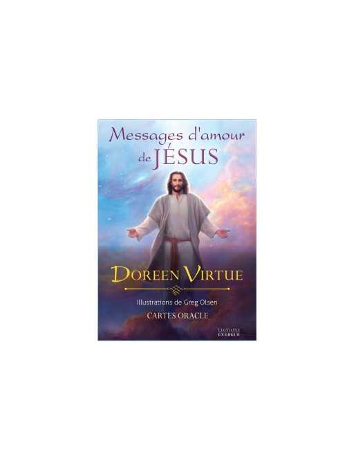 Messages d'amour de Jésus - coffret de 44 cartes 10 x 14 -oracle et un livre explicatif
