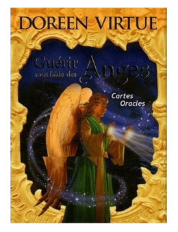 Guérir avec l'aide des anges : cartes oracles- Doreen VIRTUE - coffret de 44 cartes 10 x 14 -oracle et un livre explicatif