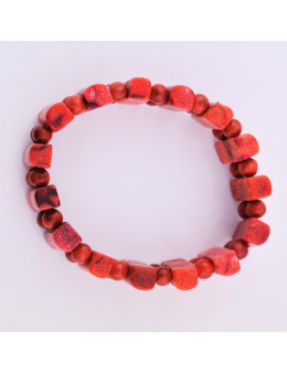 Bracelet élastique Corail Rouge