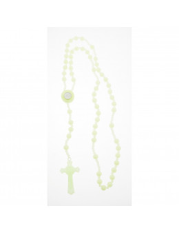 Chapelet Saint Benoit perles phosphorescentes de 8 mm