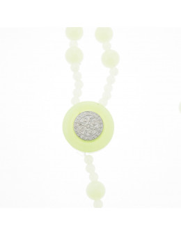 Chapelet Saint Benoit perles phosphorescentes de 8 mm