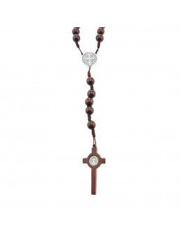 Chapelet Saint Benoit corde et bois