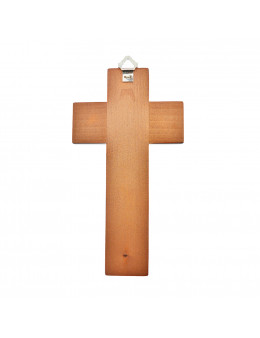 Crucifix / Croix bois orné médaille Vierge Miraculeuse