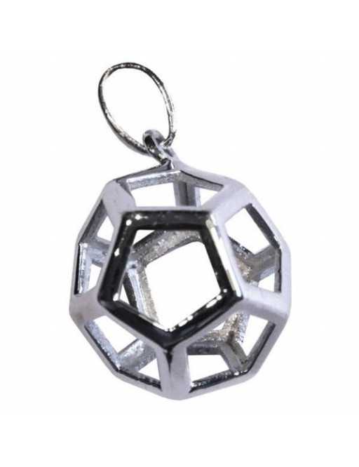 Pendentif Dodécaèdre argent 925 - 2 cm