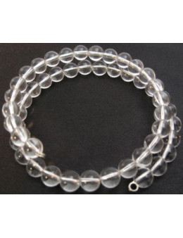Double bracelet perles Cristal de roche 8 mm