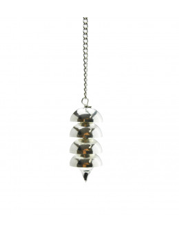 Pendule métal argenté avec 4 demi-sphères démontables